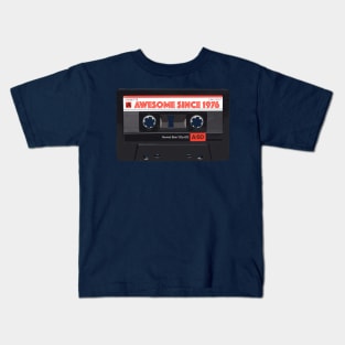 Classic Cassette Tape Mixtape - Awesome Since 1976 Birthday Gift Kids T-Shirt